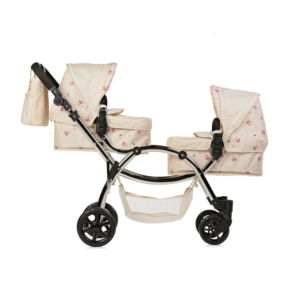 Roma Darcie Twin Dolls Pram - Cream - Baby&More