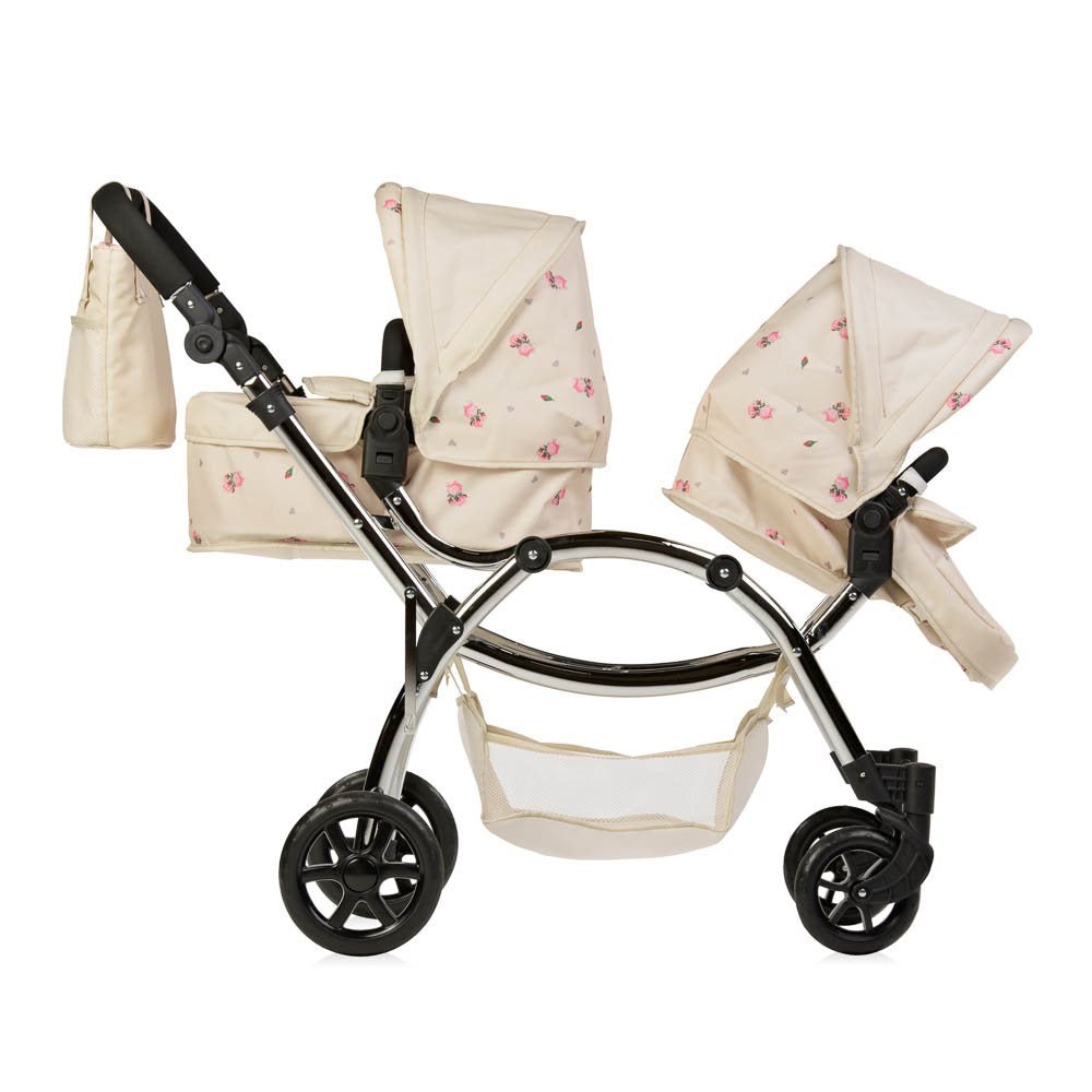 Roma Darcie Twin Dolls Pram - Cream - Baby&More