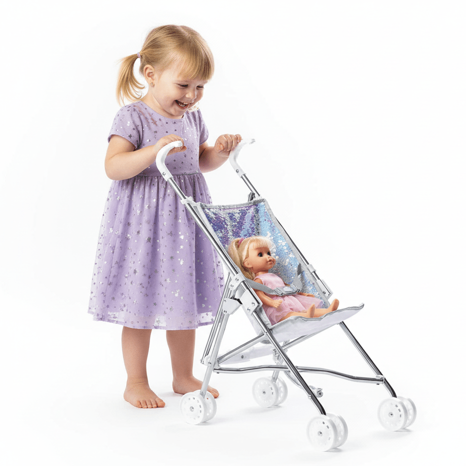 Roma Polly Dolls Pushchair - Sparkle - Baby&More