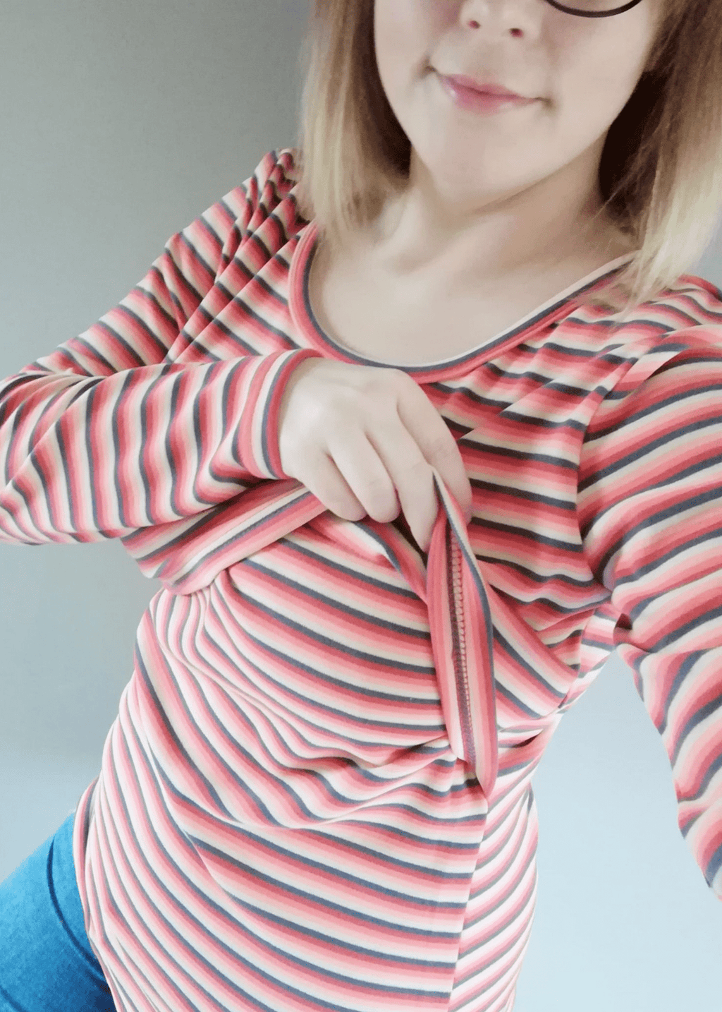 Rosie Stripe Breastfeeding Sweater - Baby&More