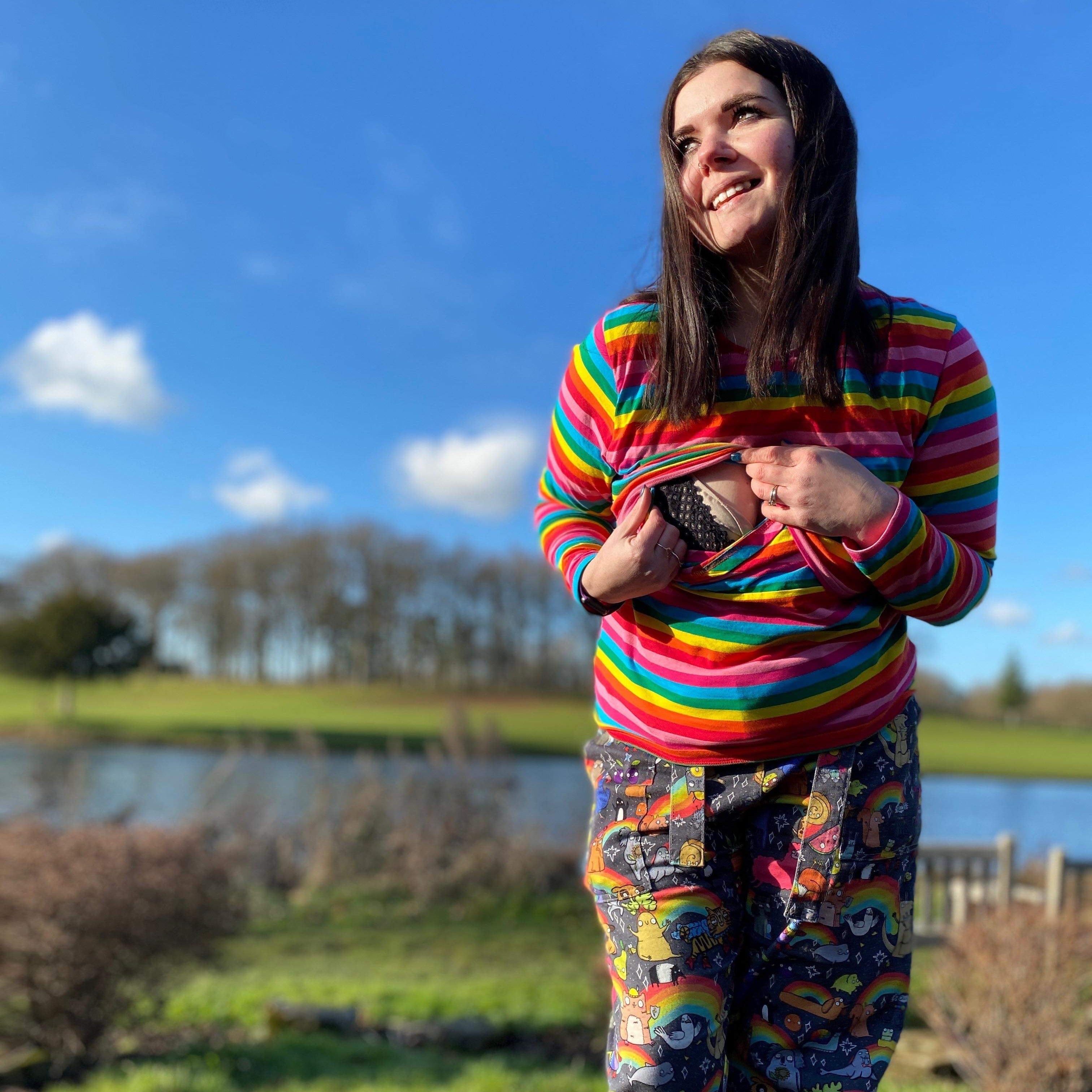 Roxy Rainbow Breastfeeding Top