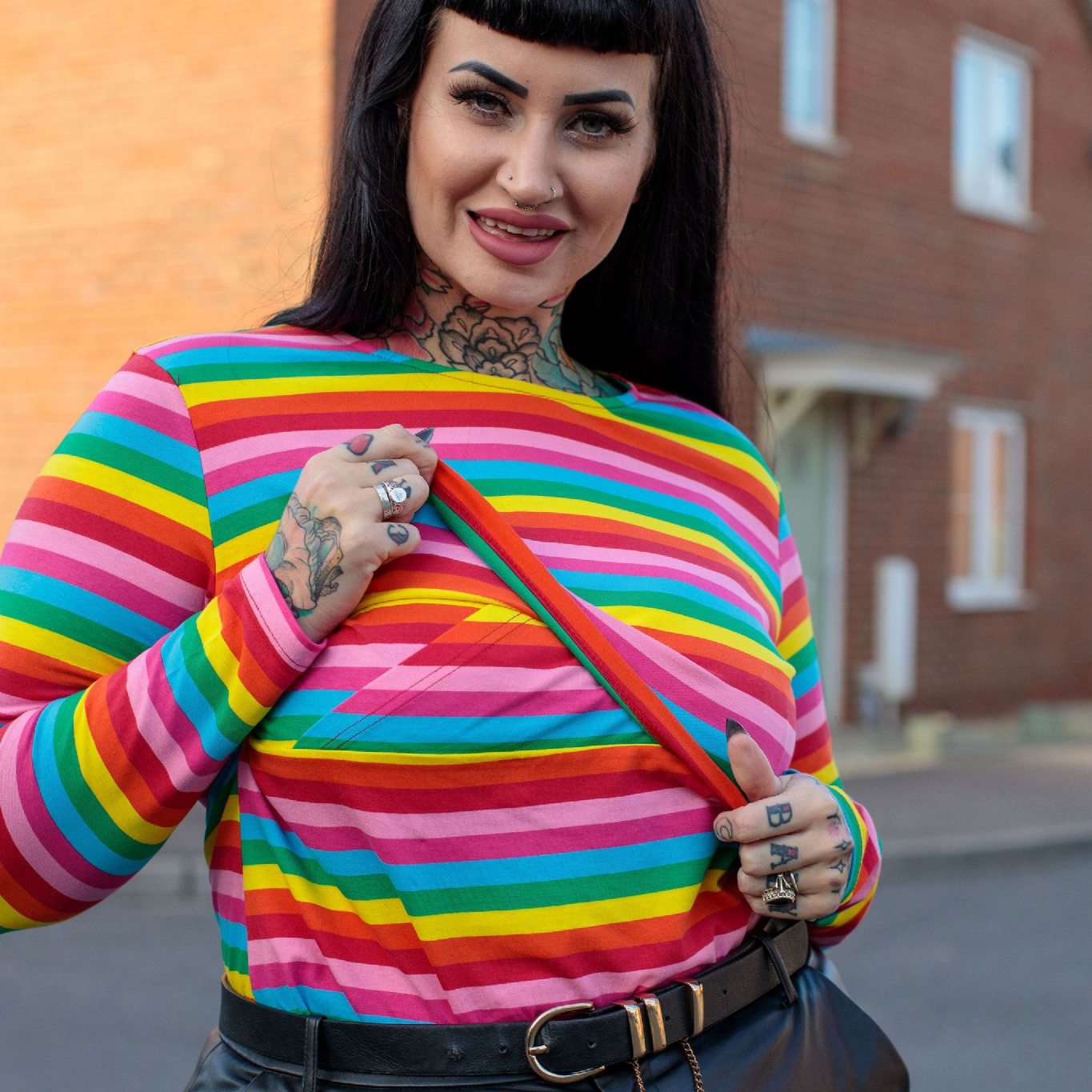 Roxy Rainbow Breastfeeding Top