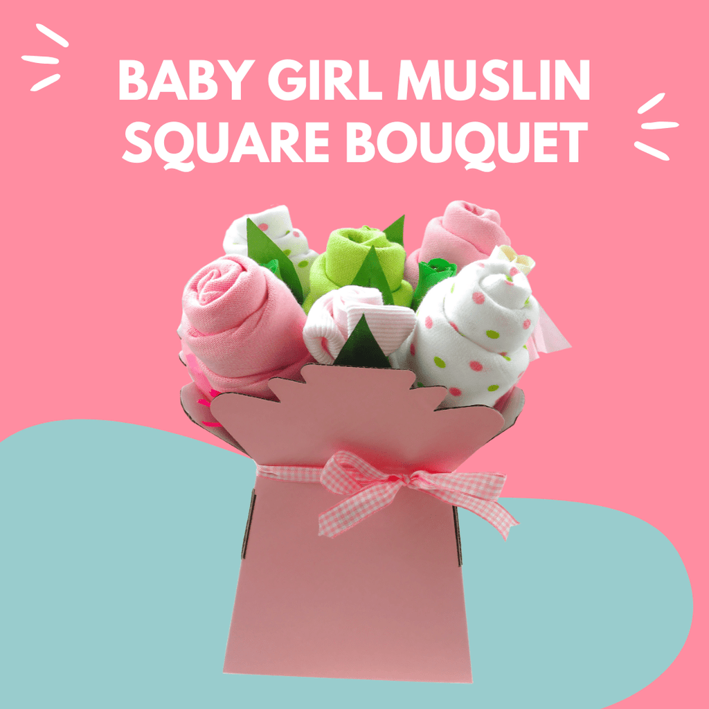 Say It Baby - Baby Girls Muslin Square Bouquet Gift - Baby&More