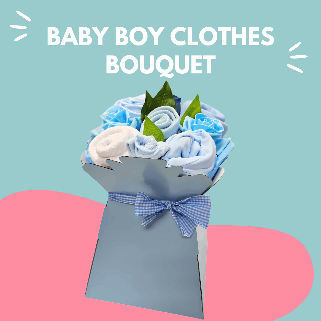 Say It Baby - Baby Boy Clothes Bouquet Gift