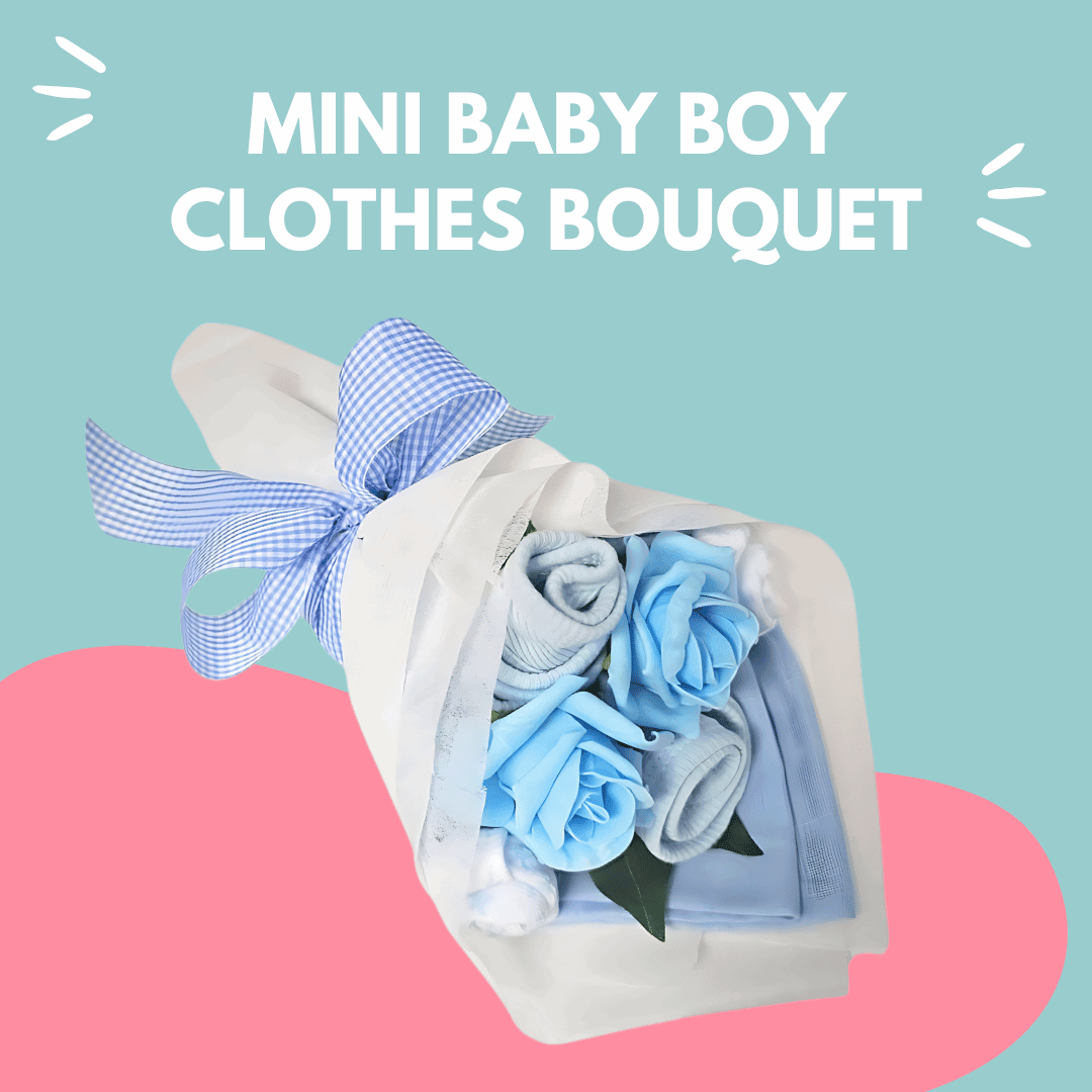 Say It Baby - Mini Baby Boy Clothes Bouquet Gift - Baby&More