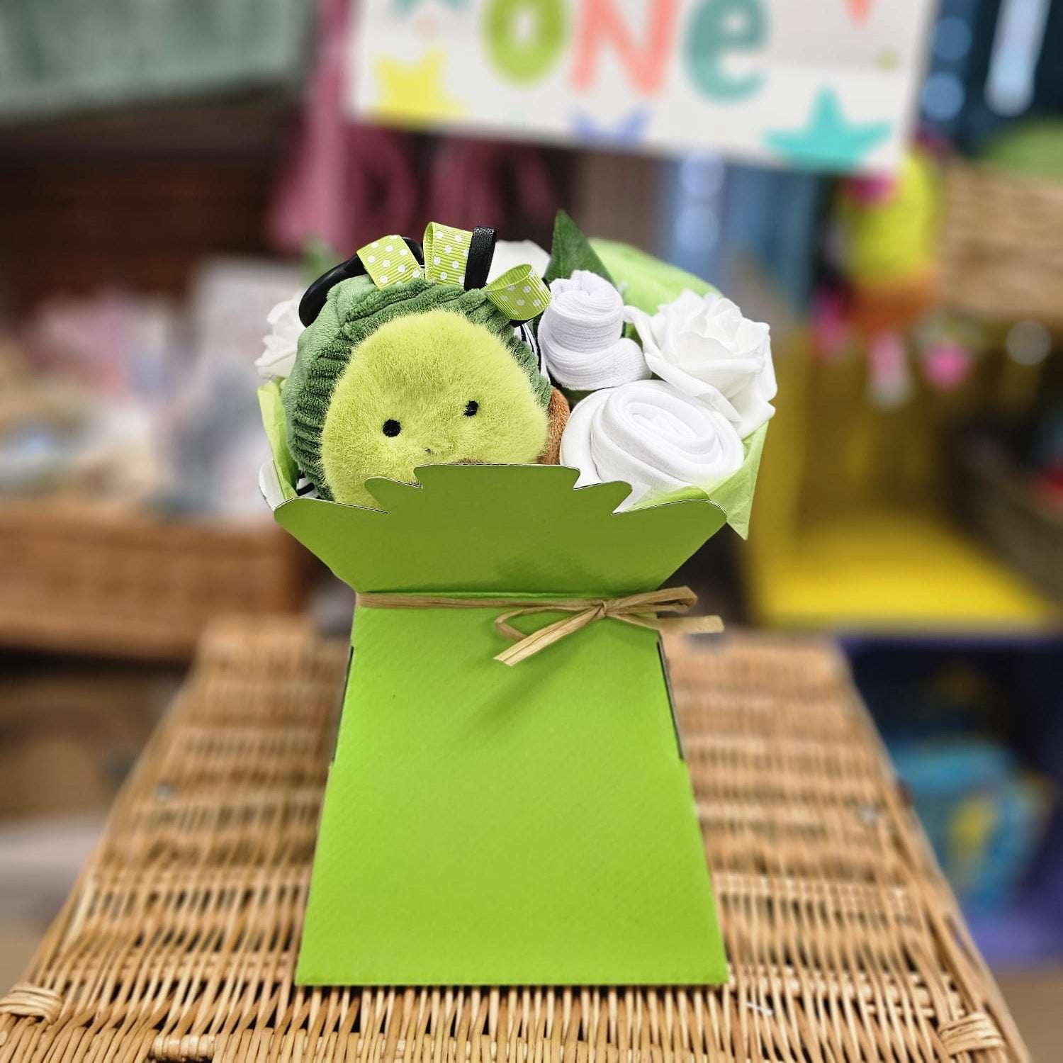 Say It Baby - Squish & Snugg Avocado Baby Bouquet Gift - Baby&More