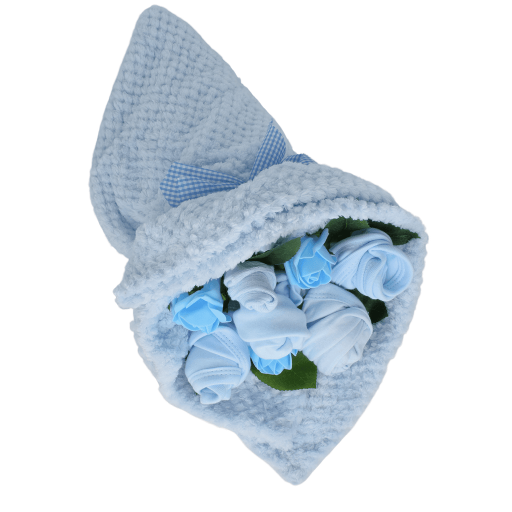 Say It Baby - Traditional Baby Blues Clothes Bouquet Gift