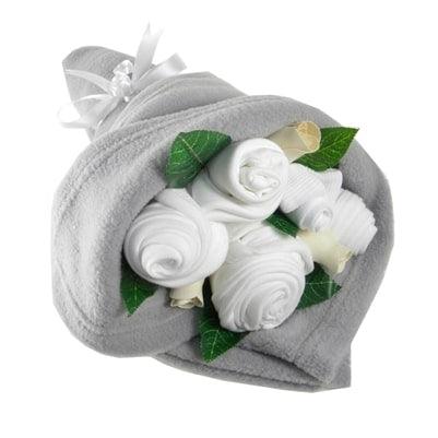 Say It Baby - Traditional Baby Silver Clothes Bouquet Gift - Baby&More