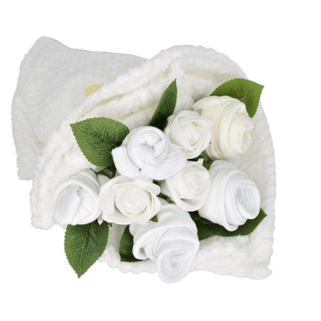 Say It Baby - Traditional Baby White Clothes Bouquet Gift - Baby&More