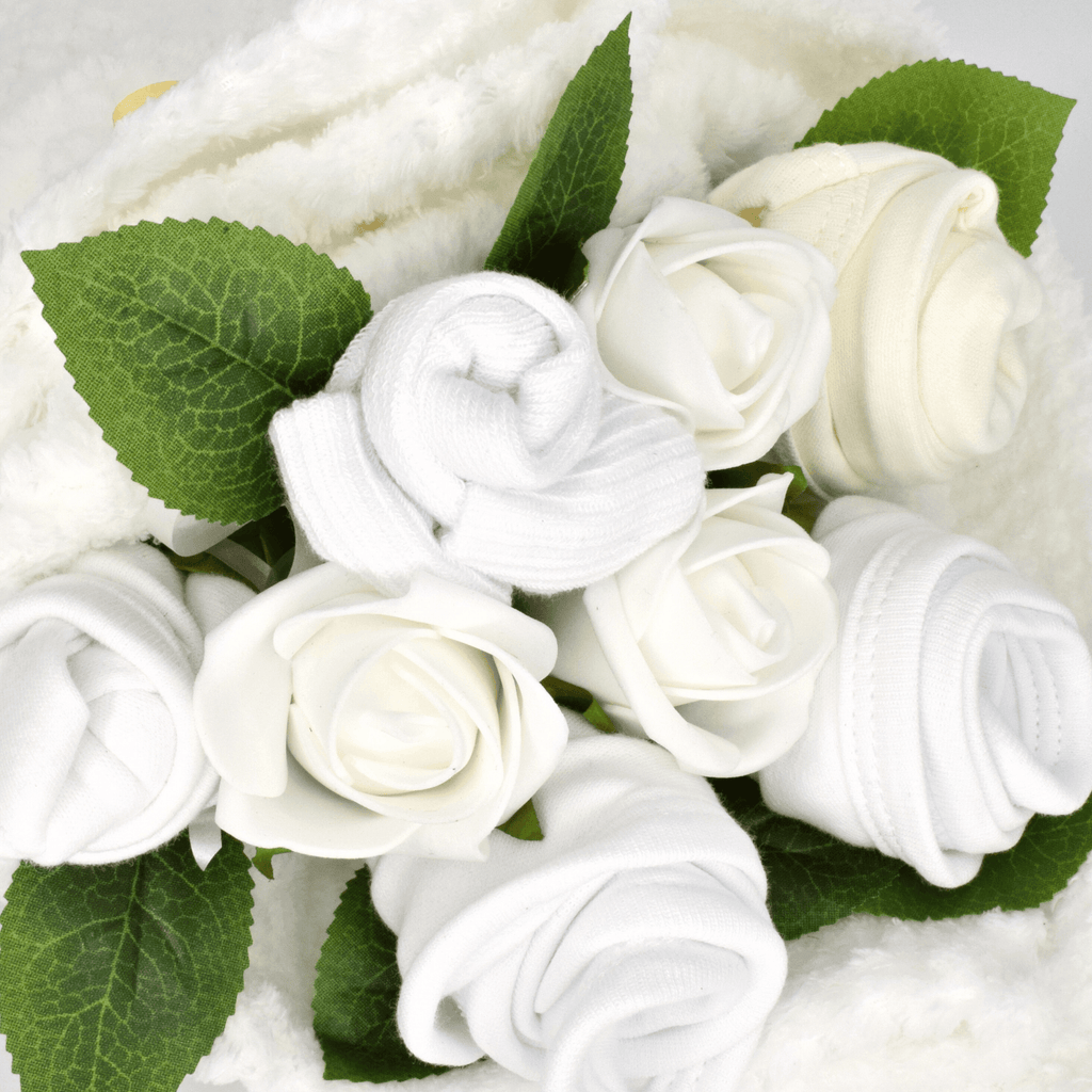 Say It Baby - Traditional Baby White Clothes Bouquet Gift