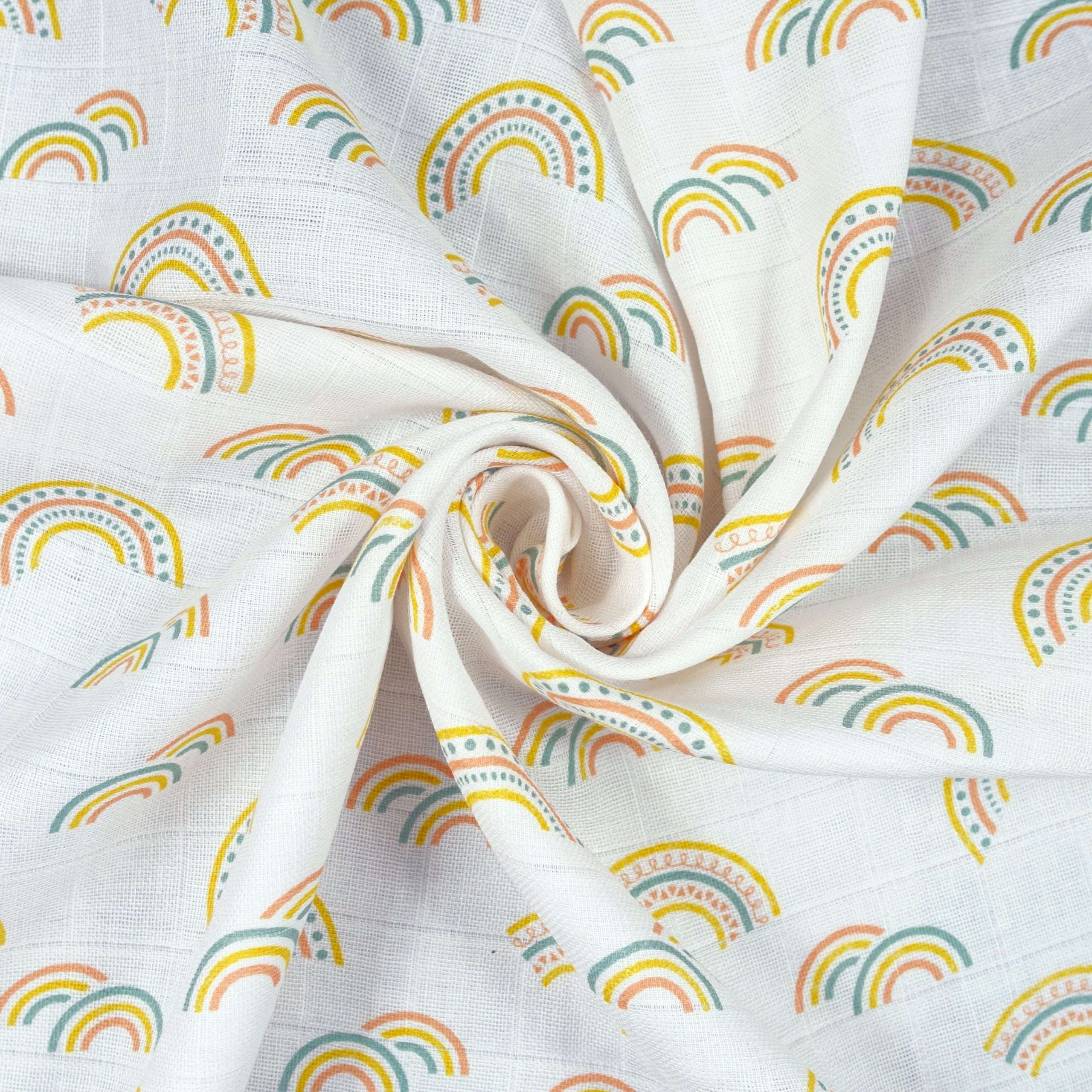 Say It Baby - Scandi Rainbow Baby Muslin Square Bouquet Gift