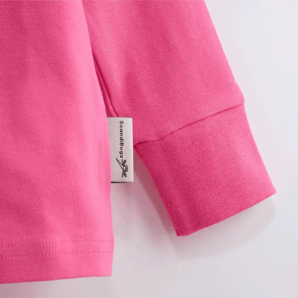 ScandiBugs Own Label Organic Long Sleeve Top - Bubblegum Pink - Baby&More