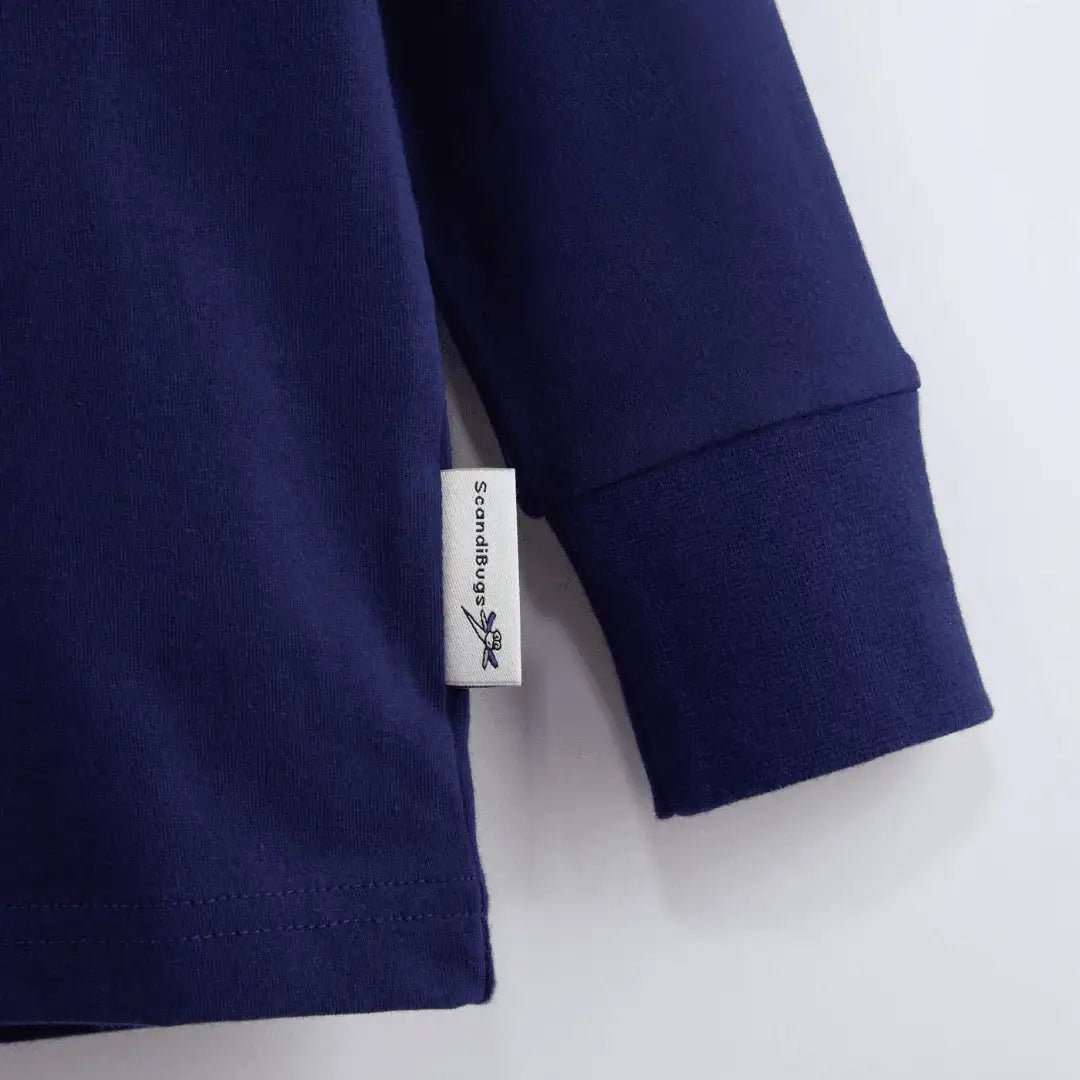 ScandiBugs Own Label Organic Long Sleeve Top - Deep Sea Navy - Baby&More