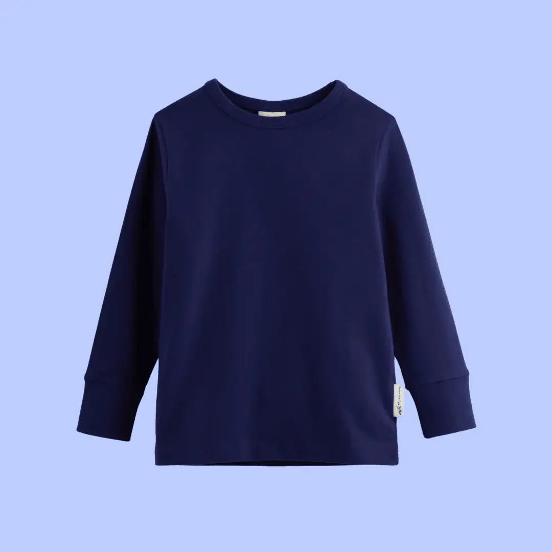 ScandiBugs Own Label Organic Long Sleeve Top - Deep Sea Navy - Baby&More