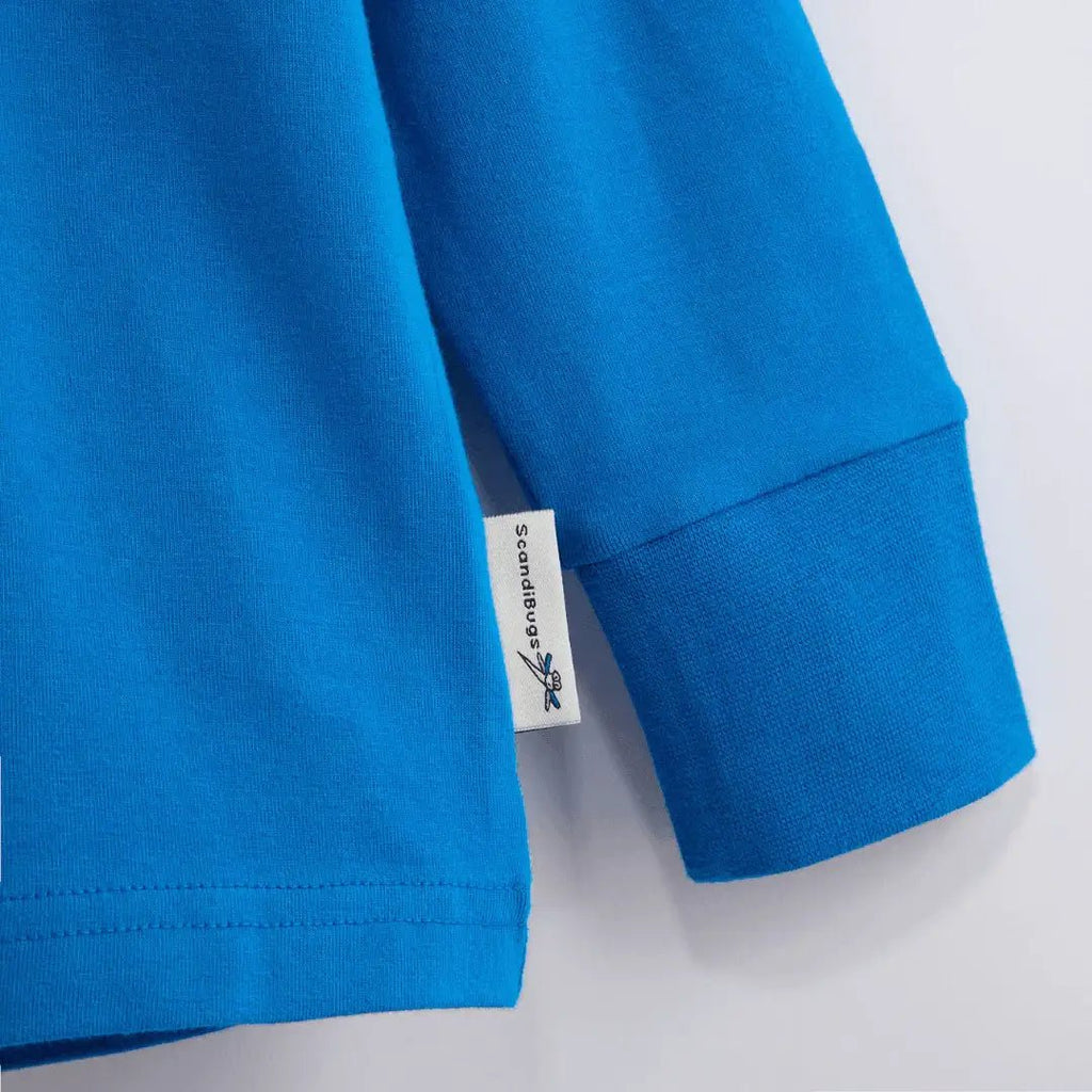 ScandiBugs Own Label Organic Long Sleeve Top - Peacock Blue - Baby&More