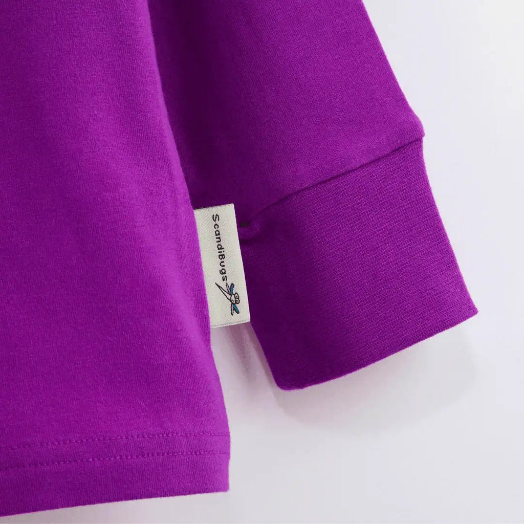 ScandiBugs Own Label Organic Long Sleeve Top - Perfectly Purple - Baby&More