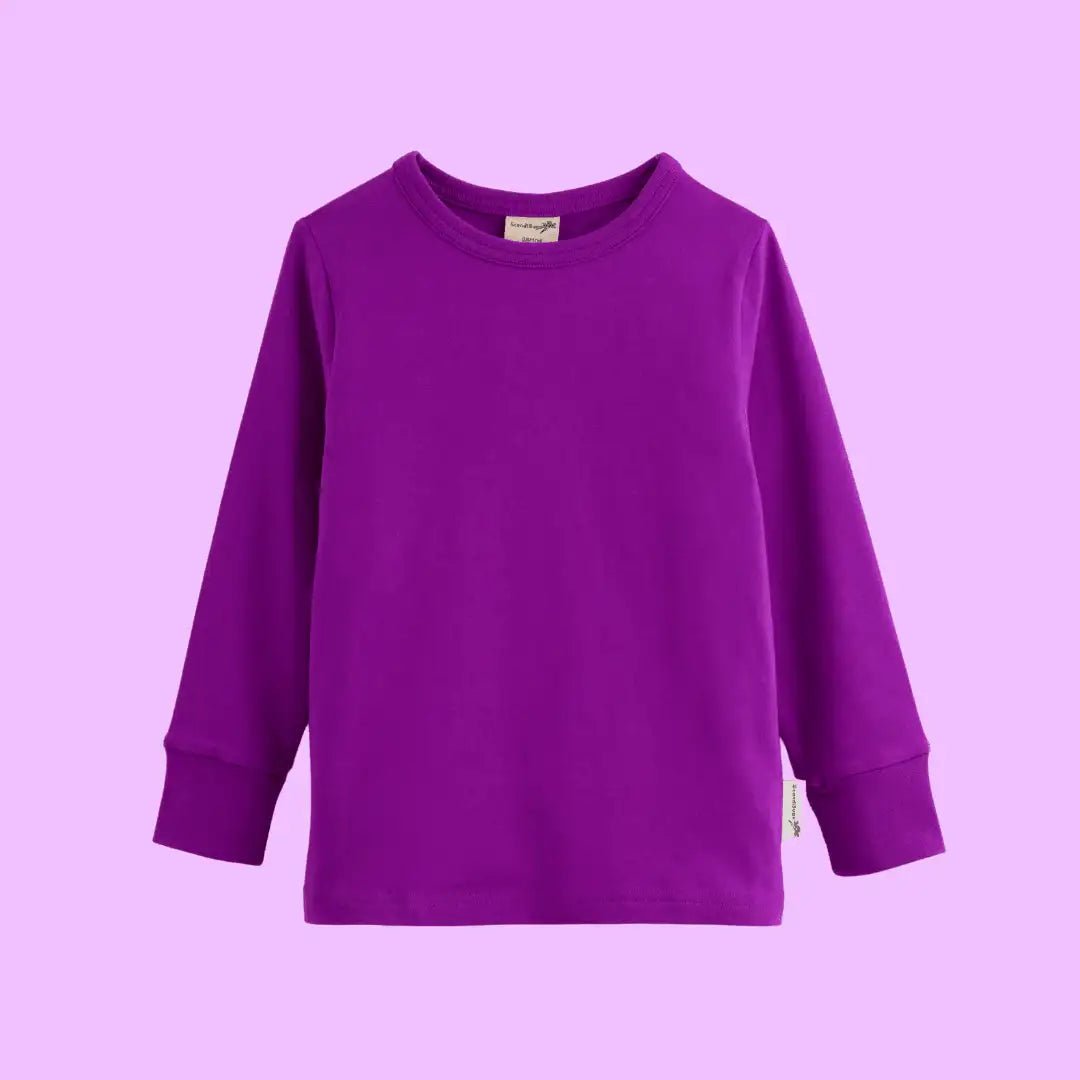 ScandiBugs Own Label Organic Long Sleeve Top - Perfectly Purple - Baby&More