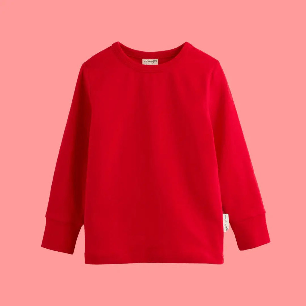 ScandiBugs Own Label Organic Long Sleeve Top - Roaring Red - Baby&More