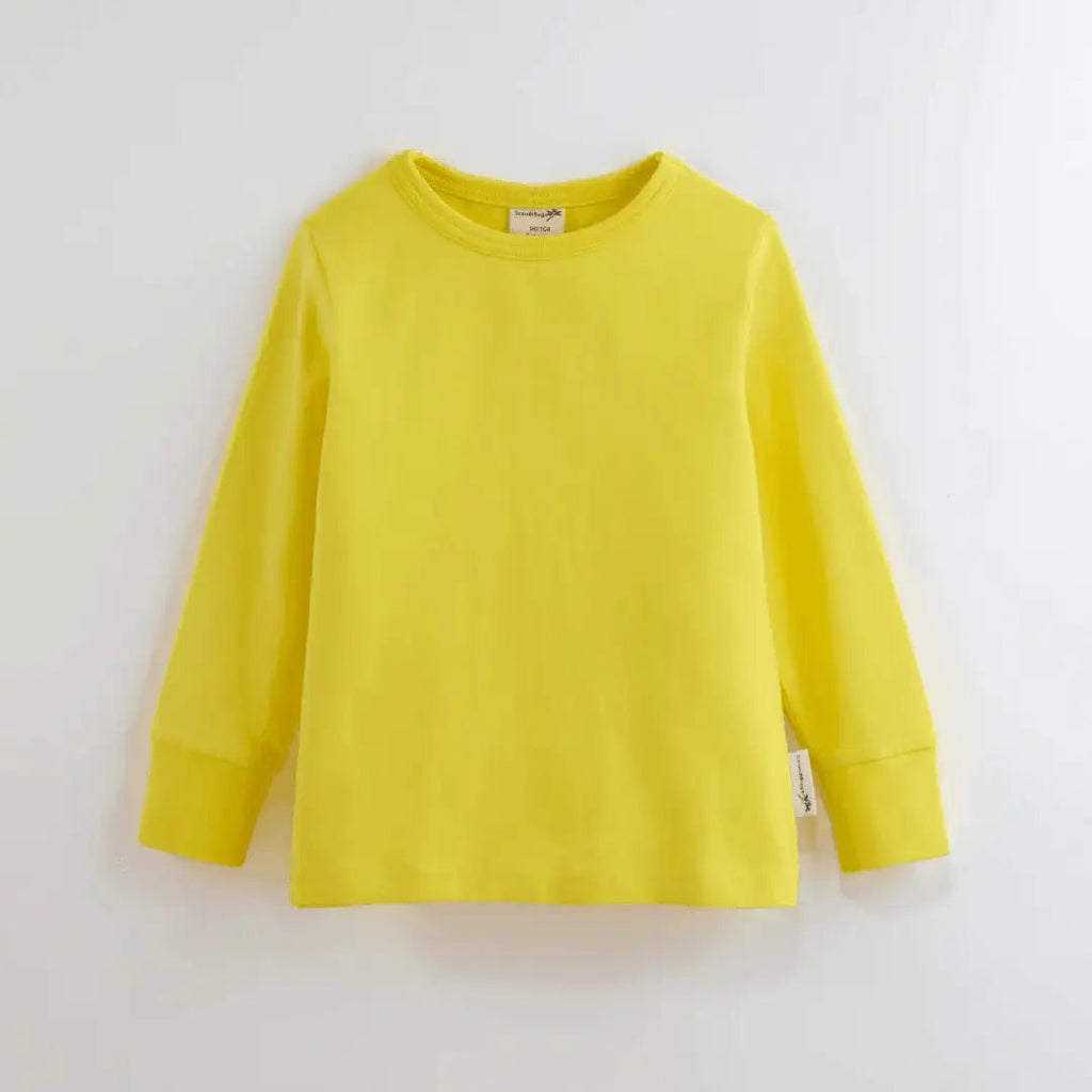 ScandiBugs Own Label Organic Long Sleeve Top - Sunshine Yellow - Baby&More