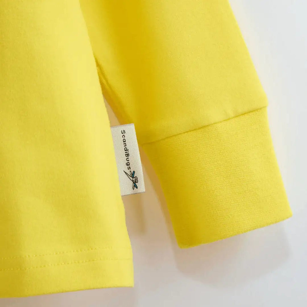 ScandiBugs Own Label Organic Long Sleeve Top - Sunshine Yellow - Baby&More