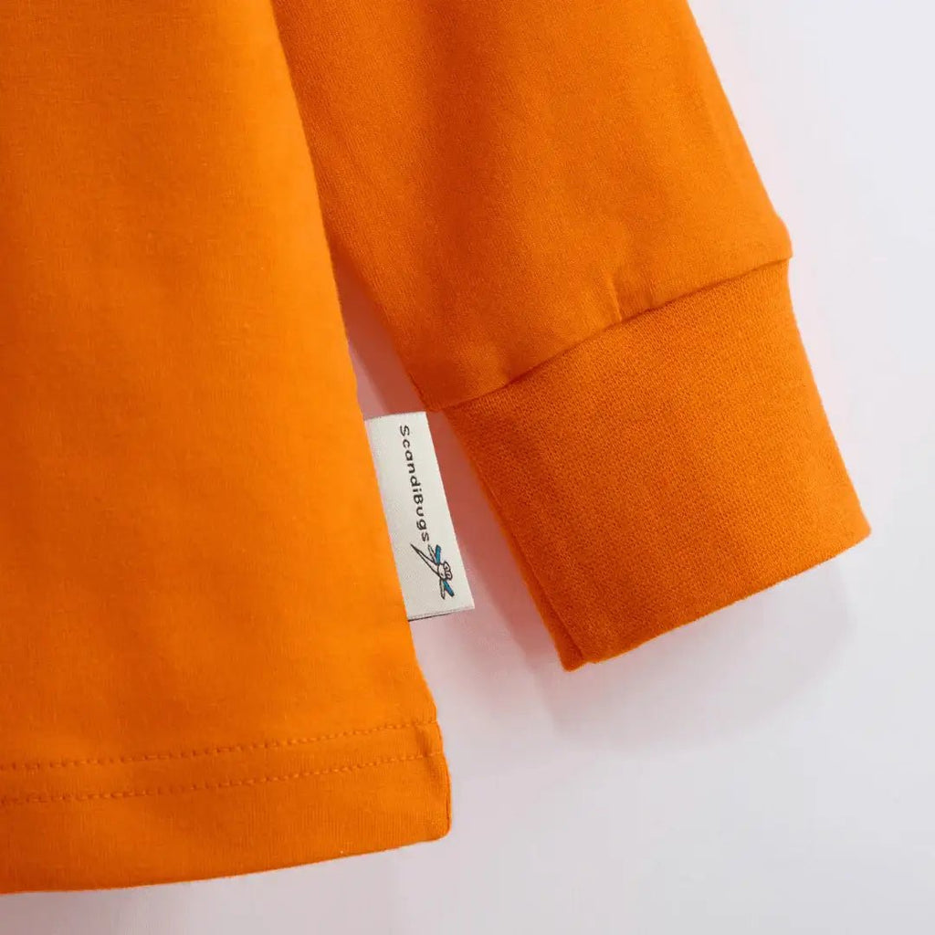 ScandiBugs Own Label Organic Long Sleeve Top - Tangelo Orange - Baby&More