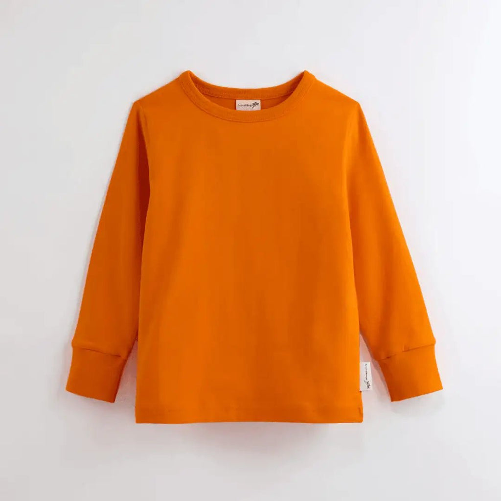 ScandiBugs Own Label Organic Long Sleeve Top - Tangelo Orange - Baby&More