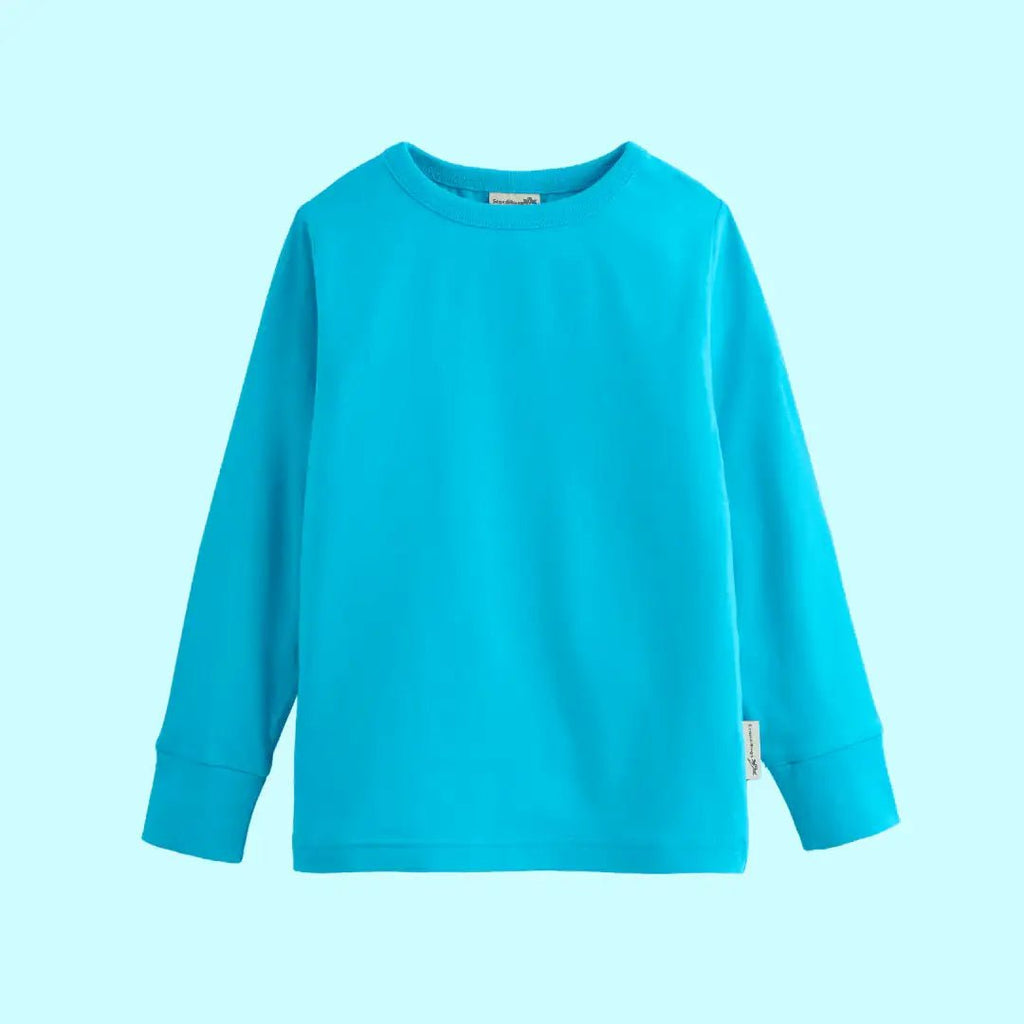 ScandiBugs Own Label Organic Long Sleeve Top - Tempting Turquoise - Baby&More