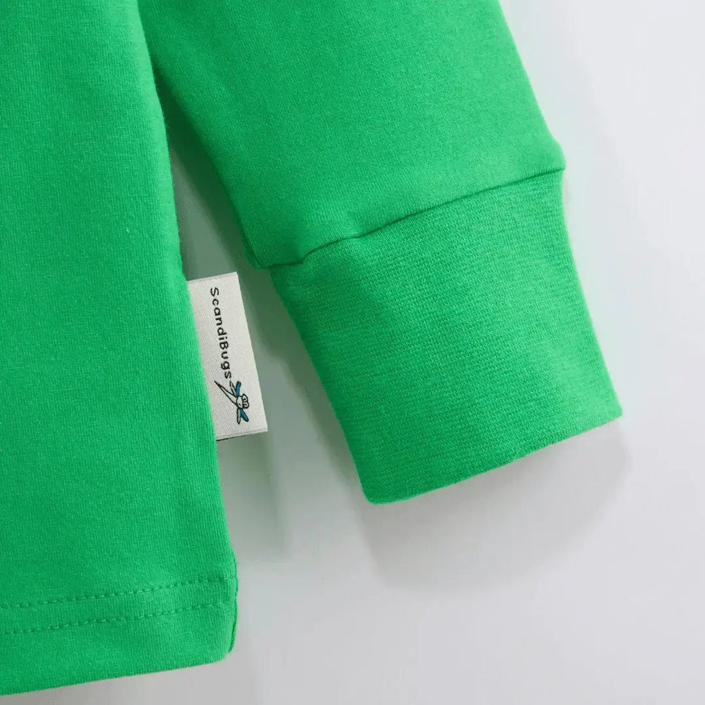 ScandiBugs Own Label Organic Long Sleeve Top - Tropical Green - Baby&More