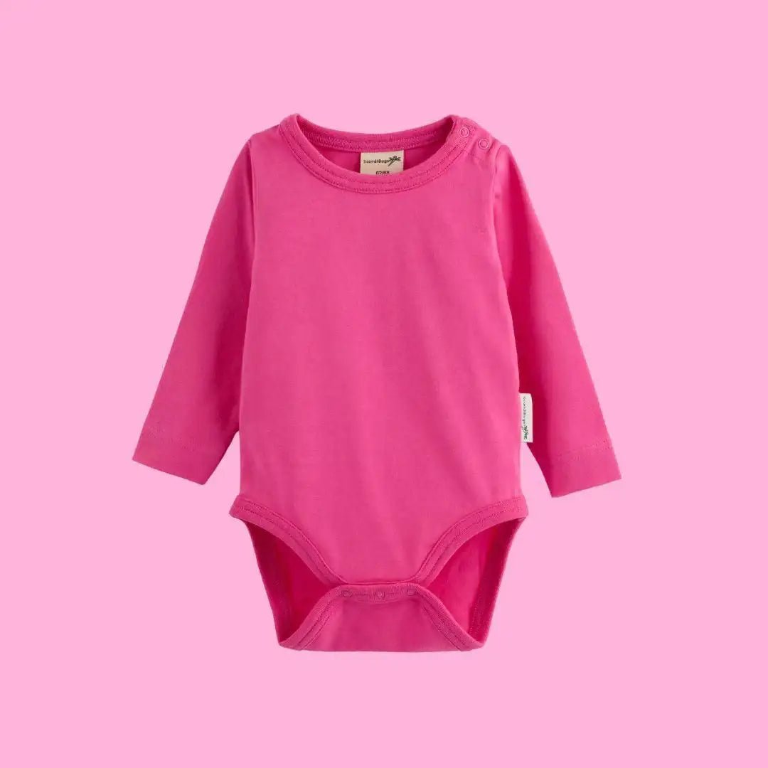 ScandiBugs Own Label Organic Long Sleeve Vest - Bubblegum Pink - Baby&More