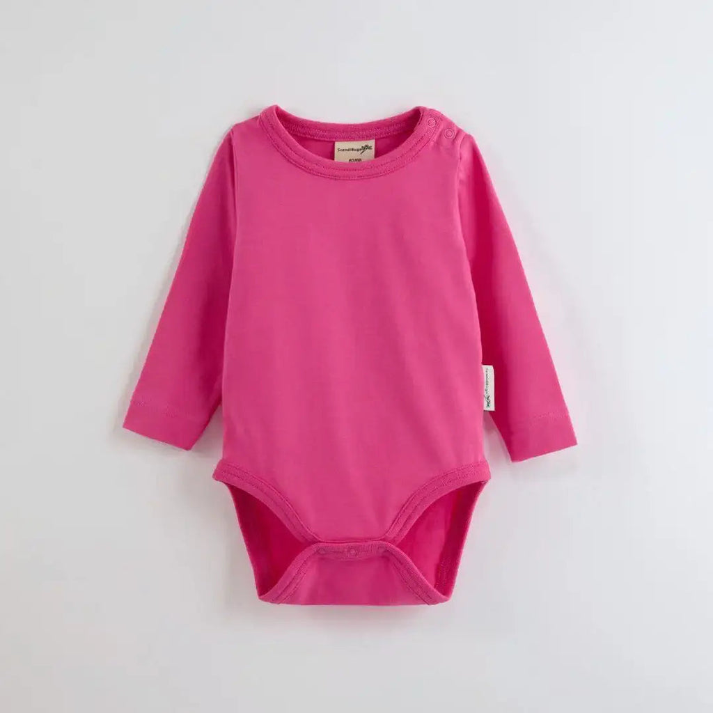 ScandiBugs Own Label Organic Long Sleeve Vest - Bubblegum Pink