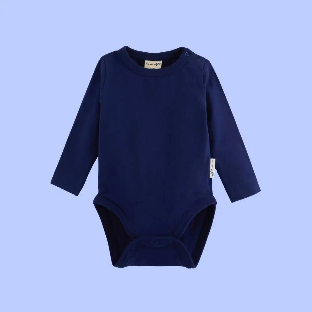 ScandiBugs Own Label Organic Long Sleeve Vest - Deep Sea Navy - Baby&More