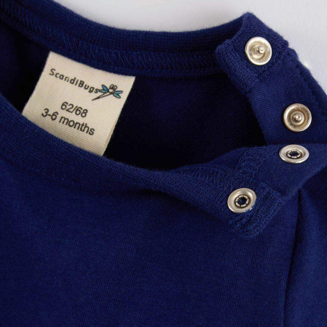 ScandiBugs Own Label Organic Long Sleeve Vest - Deep Sea Navy - Baby&More