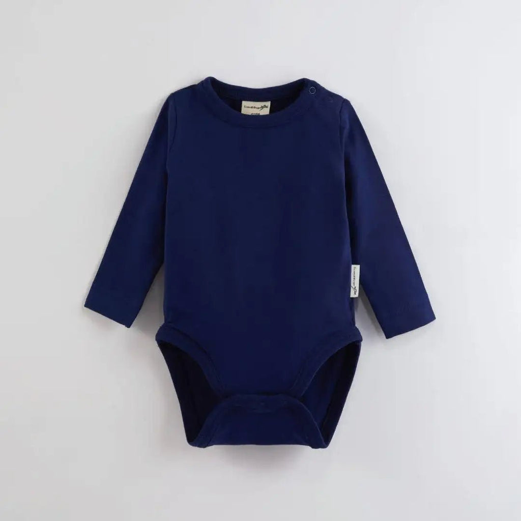 ScandiBugs Own Label Organic Long Sleeve Vest - Deep Sea Navy - Baby&More