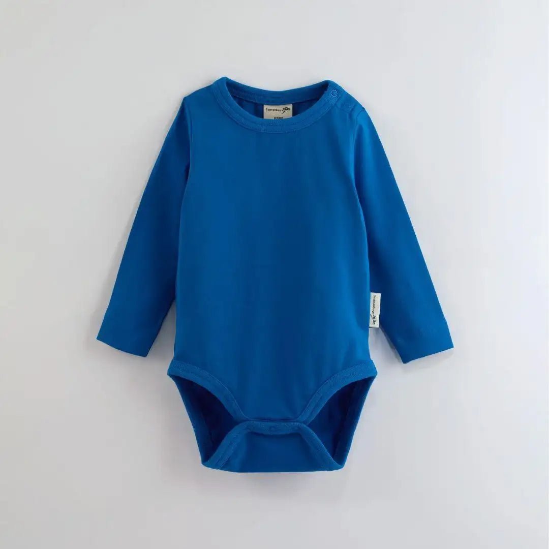 ScandiBugs Own Label Organic Long Sleeve Vest - Peacock Blue - Baby&More
