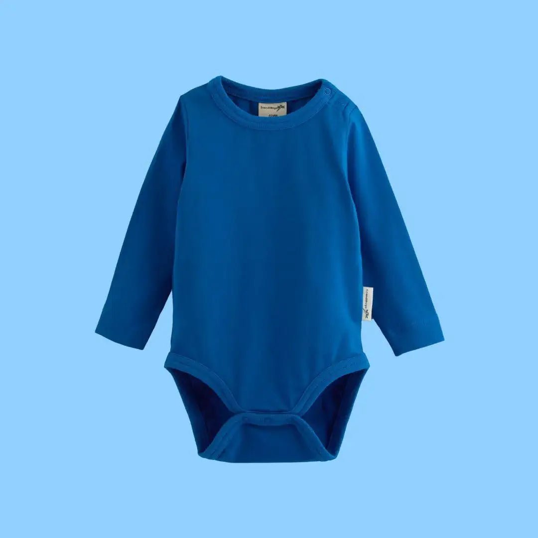 ScandiBugs Own Label Organic Long Sleeve Vest - Peacock Blue - Baby&More