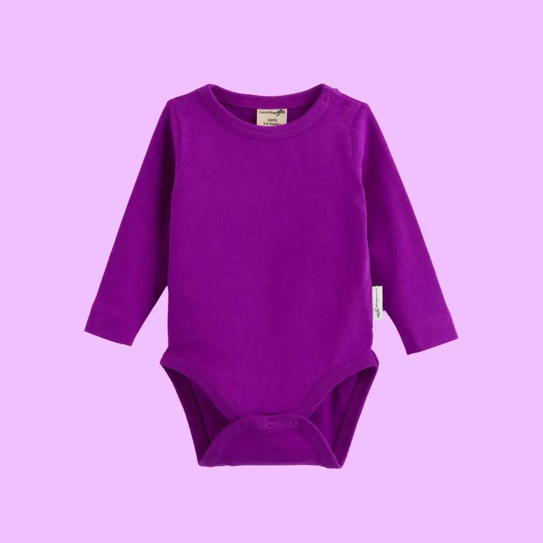 ScandiBugs Own Label Organic Long Sleeve Vest - Perfectly Purple - Baby&More
