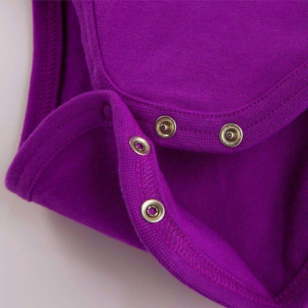 ScandiBugs Own Label Organic Long Sleeve Vest - Perfectly Purple - Baby&More