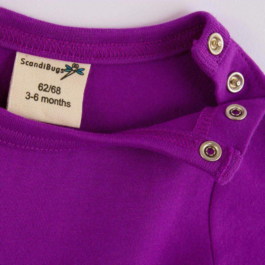 ScandiBugs Own Label Organic Long Sleeve Vest - Perfectly Purple - Baby&More