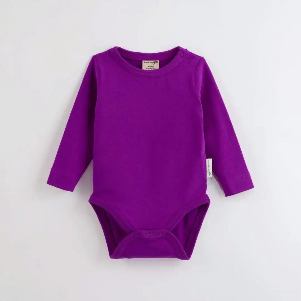 ScandiBugs Own Label Organic Long Sleeve Vest - Perfectly Purple - Baby&More