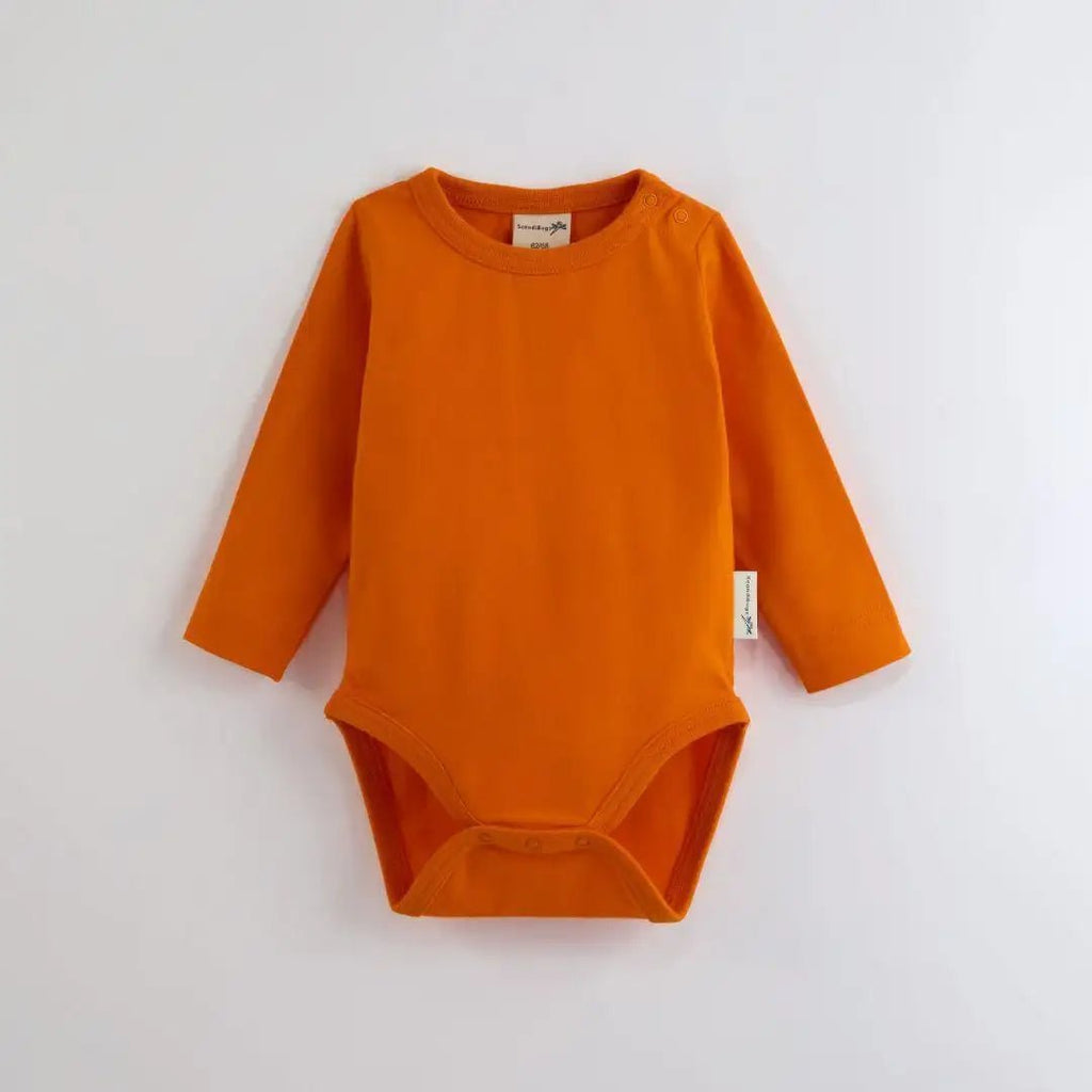 ScandiBugs Own Label Organic Long Sleeve Vest - Tangelo Orange - Baby&More