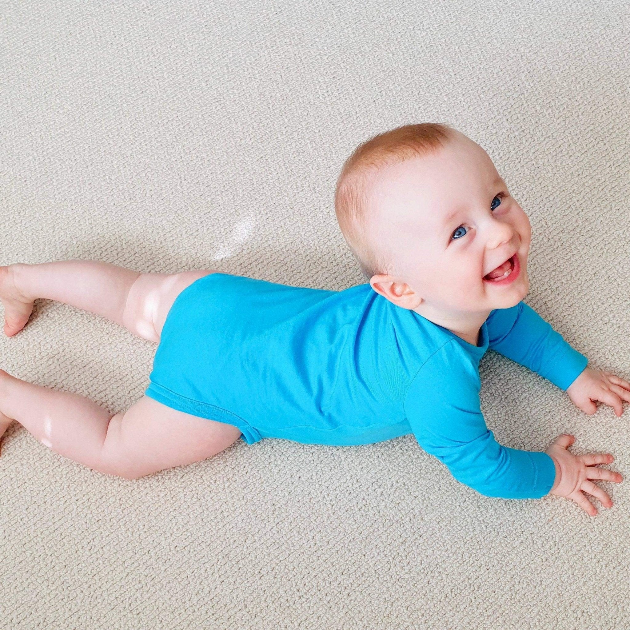ScandiBugs Own Label Organic Long Sleeve Vest - Tempting Turquoise - Baby&More
