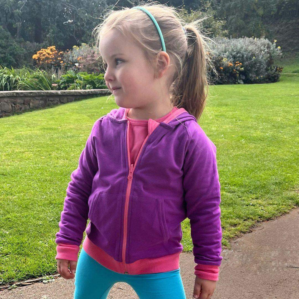 ScandiBugs Own Label Organic Reversible Hoodie - Bubblegum Pink & Perfectly Purple - Baby&More