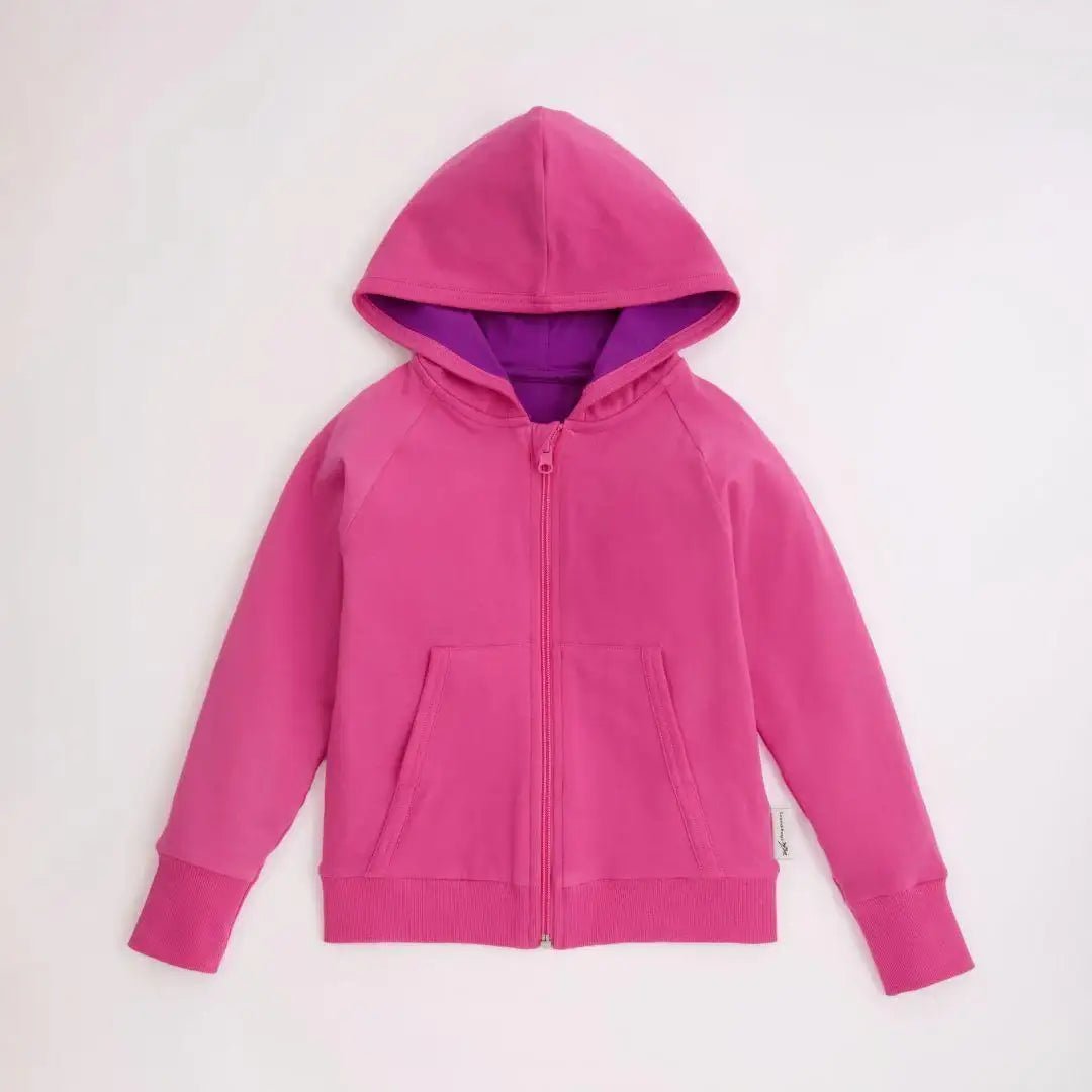 ScandiBugs Own Label Organic Reversible Hoodie - Bubblegum Pink & Perfectly Purple - Baby&More