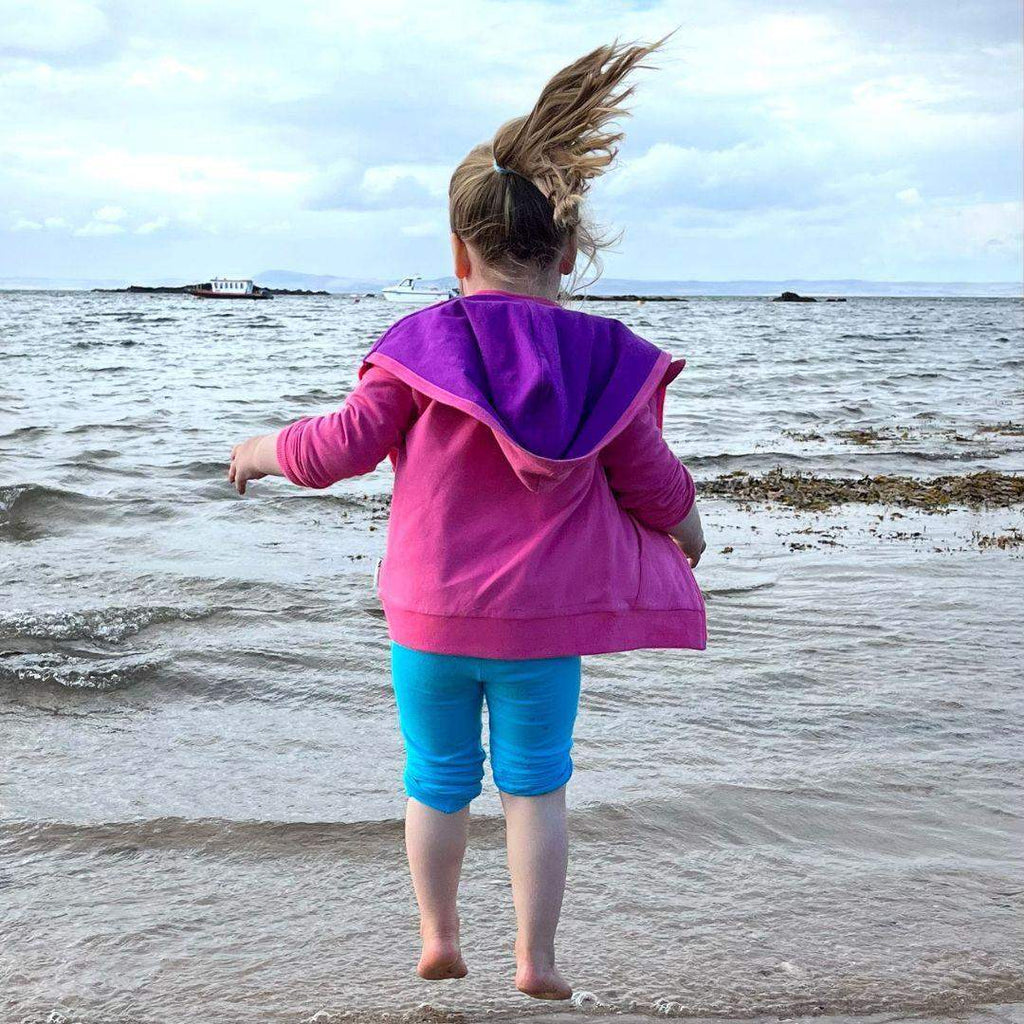 ScandiBugs Own Label Organic Reversible Hoodie - Bubblegum Pink & Perfectly Purple - Baby&More