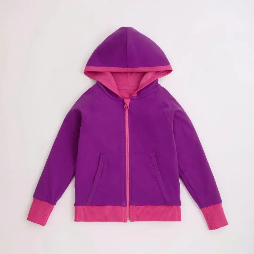 ScandiBugs Own Label Organic Reversible Hoodie - Bubblegum Pink & Perfectly Purple - Baby&More