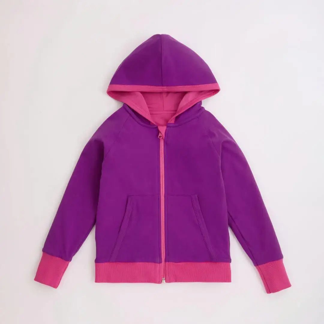 ScandiBugs Own Label Organic Reversible Hoodie - Bubblegum Pink & Perfectly Purple - Baby&More