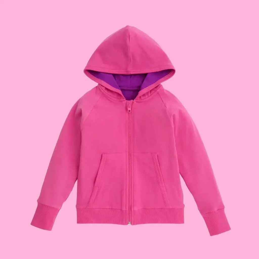 ScandiBugs Own Label Organic Reversible Hoodie - Bubblegum Pink & Perfectly Purple - Baby&More