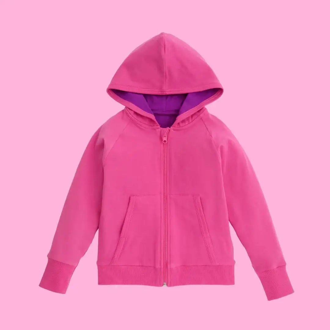 ScandiBugs Own Label Organic Reversible Hoodie - Bubblegum Pink & Perfectly Purple - Baby&More