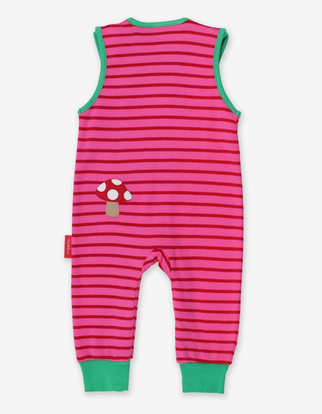 Toby Tiger Organic Applique Slungarees - Fawn