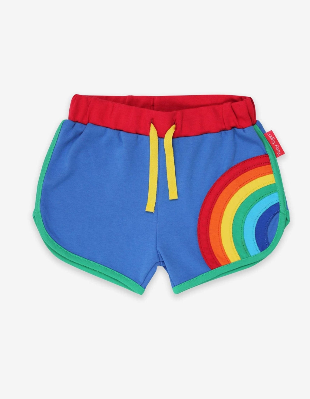 Toby Tiger Organic Applique Running Shorts - Rainbow
